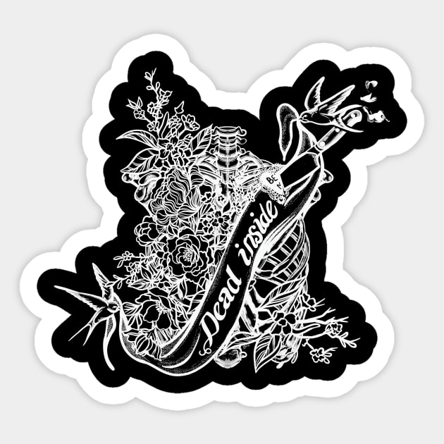 Dead inside Sticker by Tori Jo